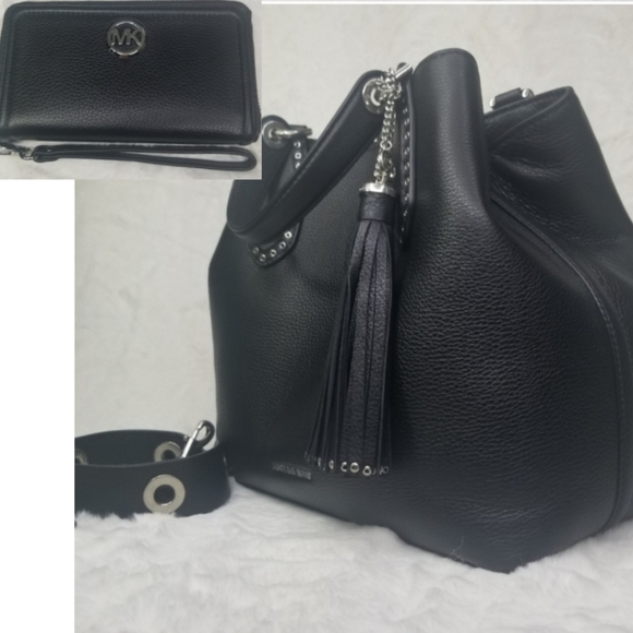 Michael Kors 2 SET Large PURSE BAG +WALLET - Picture 2 of 14